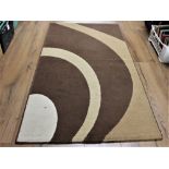 Brown patterned rug,