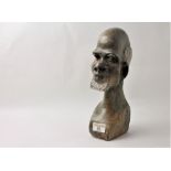 Stone sculpture of an old man