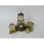Gustav Becker domed brass mantle clock,