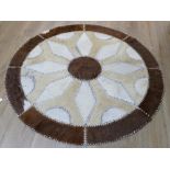 Circular stitched skin rug,