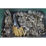 Box of cutlery, condiment sets,