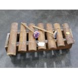 Wooden Balinese xylophone with pair of hammers
