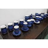 Denby blue part coffee and tea set