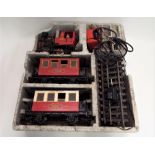 Lehmann G gauge Jubilee Express train set, locomotive and two coaches,