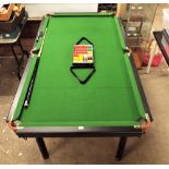 6ft6" Ambassador snooker table, cue,