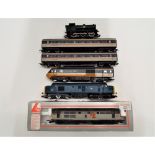 Hornby 00 gauge Intercity 125 locomotive with two coaches, Hornby class 37 diesel locomotive,