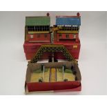 Two Hornby boxed signal cabins, No 2, crossing,