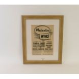 A framed 20th century caravan advert titled 'Paladin wins trade award silver cup',