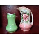 Royal Winton lustre jug and Gibson's vase