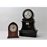 Leroy A Paris wooden mantel clock, 34 cm high,