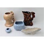 Box of Sylvac pottery jugs and planters