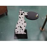 Dumbwaiter formed as a spotty dog,