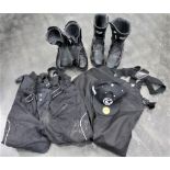 Two pairs of Crane Sports motorcycle trousers,