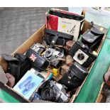 Box of binoculars, Optomax, Practica NTL3 camera,