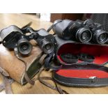 Pair of Kelvin Bottomley & Baird Ltd binoculars and pair of Prinz Lux extra light binoculars in