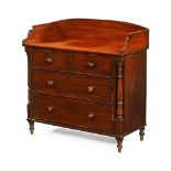 A Victorian mahogany washstand chest of drawers,