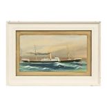 H Crane, SS Inca, watercolour. 19 cm x 34 cm, framed, glazed, signed bottom left.