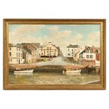 Armstrong (British School 20th century), a view of Maryport harbour,