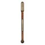 A 19th century rosewood stick barometer by James Adams London, with ivory scale.