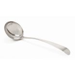 A late 18th/early 19th century Scottish Provincial silver Old English pattern ladle,