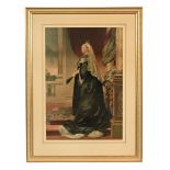 British School (late 19th/early 20th century), Queen Victoria, a lithographic print. 63 x 43 cm.