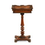 A Regency rosewood plant table,