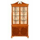 Charles Barr yew wood bookcase/cabinet,