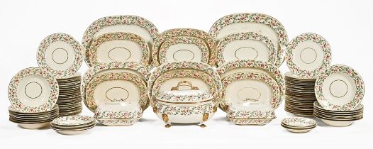 A substantial early 19th century part dinner service, Derby circa 1806-1825,