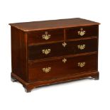 A 19th century mahogany chest of drawers, with moulded rectangular top,