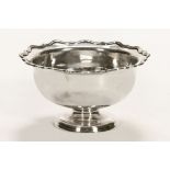 An early 18th century Glasgow silver bowl, date letter S, probably 1728, possibly 1747,