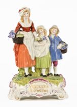A Yardley's Old English Lavender porcelain chemist shop advertising group. Height 31 cm.