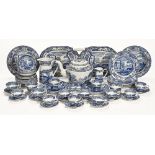 A mixed collection of Spode Italian design blue and white part dinner and tea services,