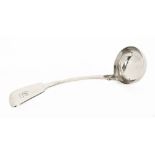 An early 19th century Scottish Provincial silver ladle, Dundee Robert Donaldson, 17 cm, 35.3 grams.