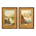 British School late 19th century, Grasmere from Loughrigg and Evening Grasmere, a pair,