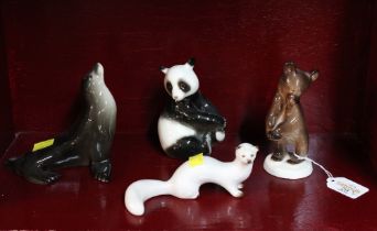 Four Lomonosov animal figures