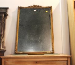 Ornate gilt coloured mirror with decoration to the top "Light of the World",