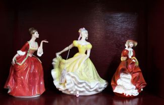 Three Royal Doulton figurines, Flower of Love,