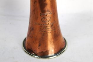 Henry Keat & Sons a copper and silver plate coaching horn,