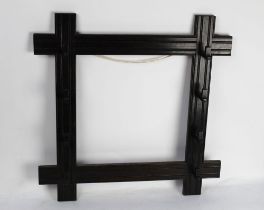 A late 19th/early 20th century oak whip stand wall hanging, height 61 cm, width 61 cm.