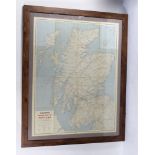 A Hardy fishing map of Scotland compiled by Malcolm A Scott and produced by John Bartholemew & Son