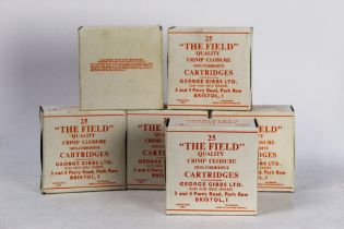 One hundred and fifty The Field by George Gibbs of Bristol 12 bore shotgun cartridges, shot size 6.