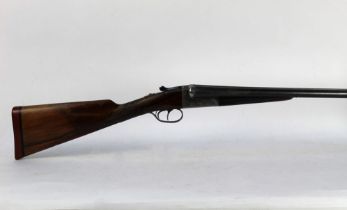 AYA a 12 bore side by side shotgun, with 28" barrels, improved and half choke, 70 mm chambers,