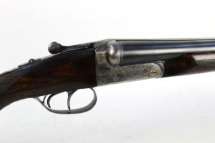 AYA a 12 bore side by side shotgun, with 30" barrels, cylinder and improved choke, 76 mm chambers,