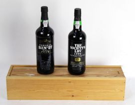 Two bottles of port, a Fonseca Guimaraens Bin 27 Fine Reserve Port,