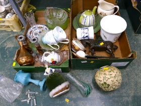 Two boxes of glassware,