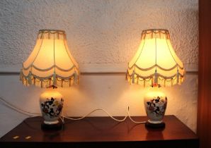 Matching pair of Masons table lamps,