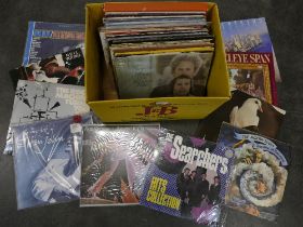 Box of vinyl LP's including Otis Reading, Neil Young,
