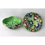 Maling floral patterned bowl and flower bowl with matching pattern