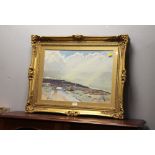 Woodland watercolour mounted in gilt frame,