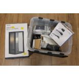 Panel box outdoor lantern, switches and sockets,